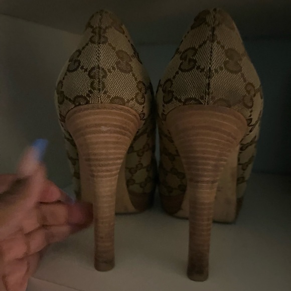 🤎🇮🇹Vintage Gucci Beige & Ebony original GG Size 10 - Picture 3 of 13
